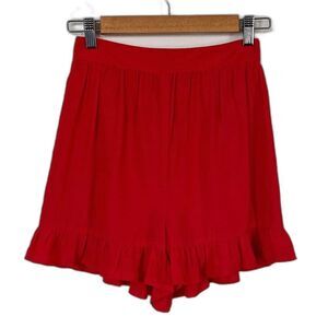 High Waisted Ruffled Shorts LaVen Red Small